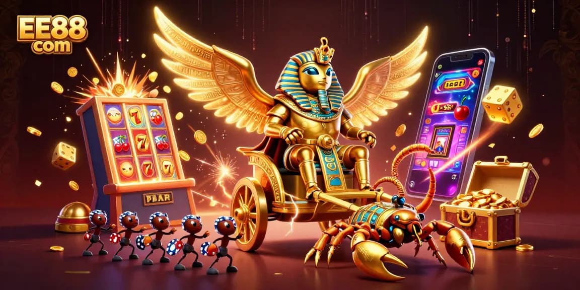 Experience thrilling gameplay at EE88 com with dynamic slot machines and vibrant casino elements.