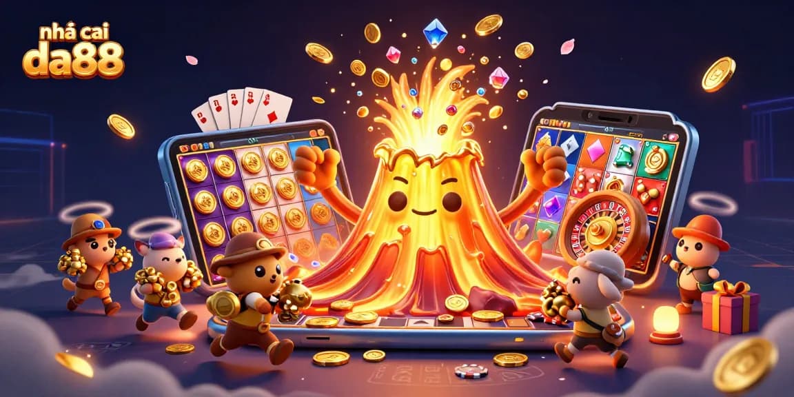 Play thrilling games at nhà cái da88 casino with vibrant slot machines and exciting treasures.