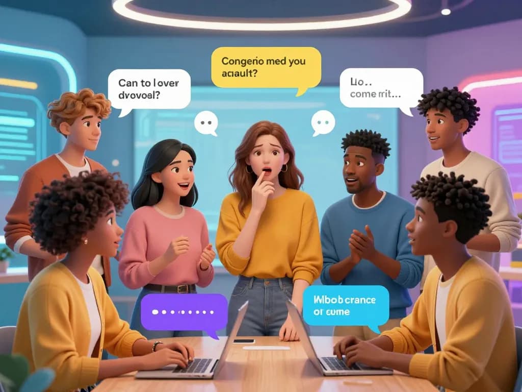 Engaging characters in a lively digital chat showcasing porn chat AI interactions.