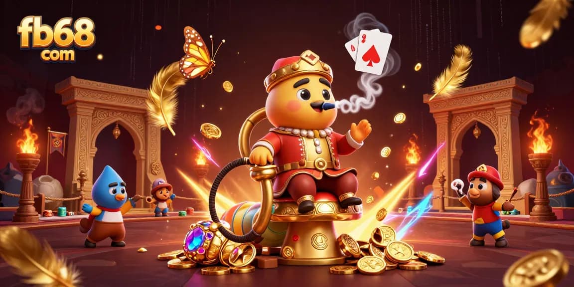 Experience the buzz of fb68 com with vibrant casino action featuring poker symbols in smoke rings.