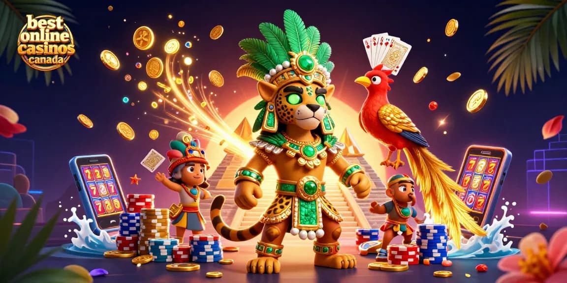 Experience thrilling games at best online casinos Canada, featuring vibrant 3D graphics and exciting gaming elements.