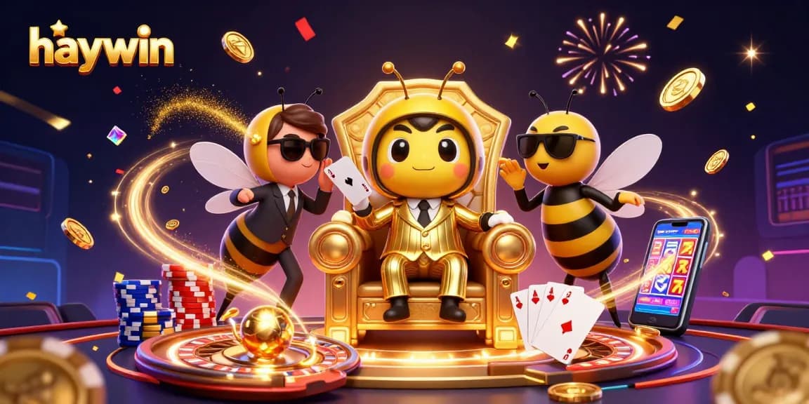 Experience thrilling gaming at haywin with rich golden coins and vibrant casino elements.