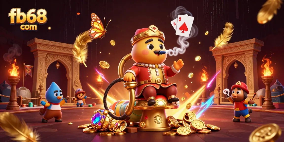 Experience the buzz of fb68 com with vibrant casino action featuring poker symbols in smoke rings.