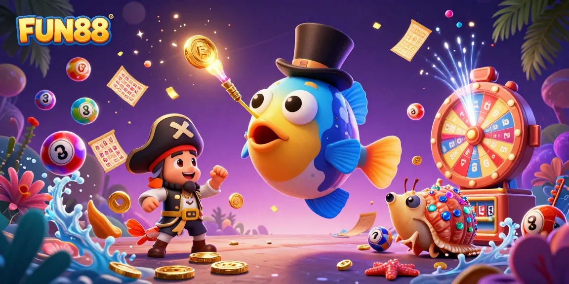 Win big at FUN88 with exciting games and vibrant lottery elements in lively casino scene.
