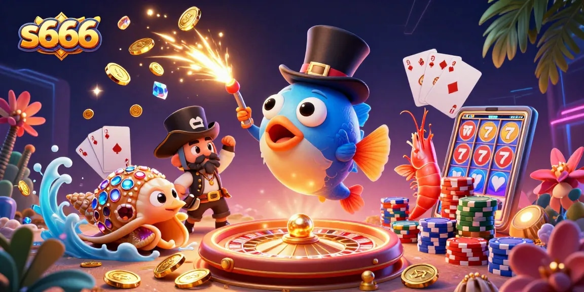 Experience thrilling wins at s666 with a pirate shrimp and treasure-seeking anglerfish.