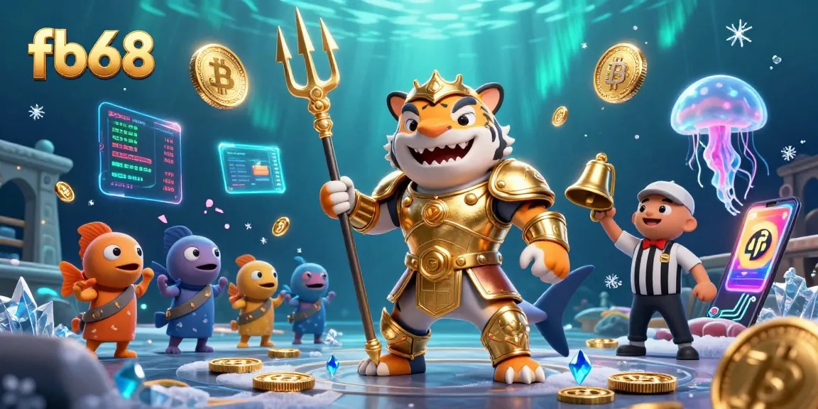Experience the excitement at fb68 with a ferocious tiger shark in a thrilling underwater colosseum