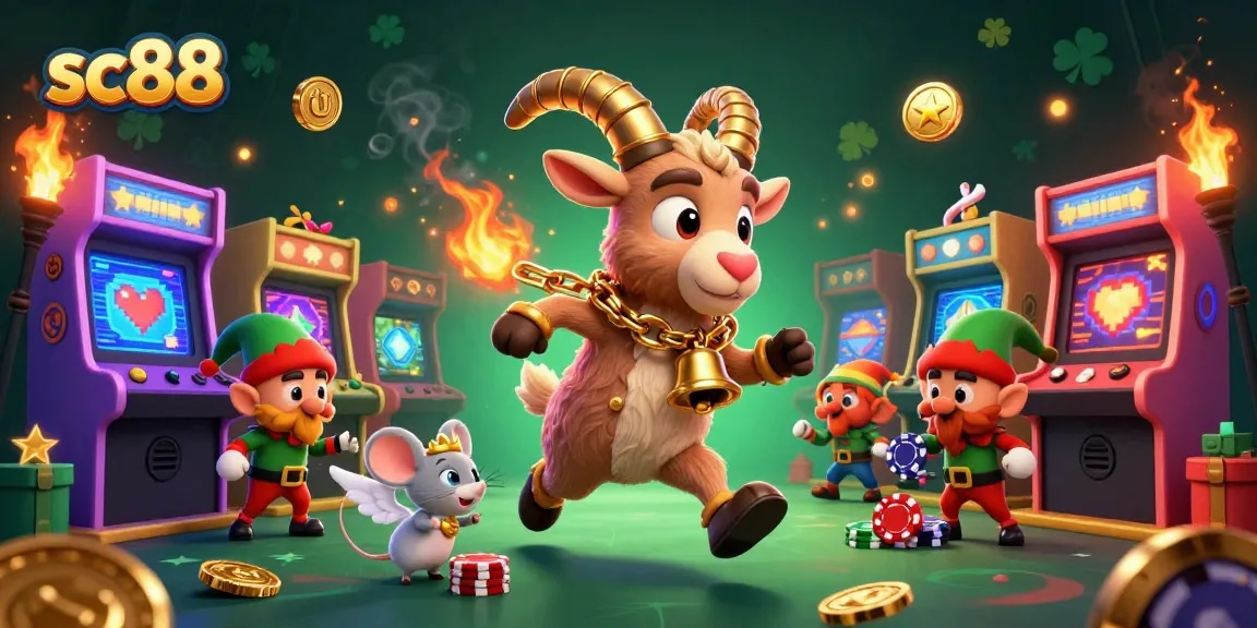 Experience thrilling play at sc88 casino, where the Krampus goat oversees a festive gaming adventure.