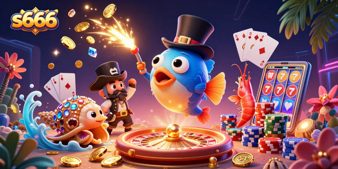 Experience thrilling wins at s666 with a pirate shrimp and treasure-seeking anglerfish.