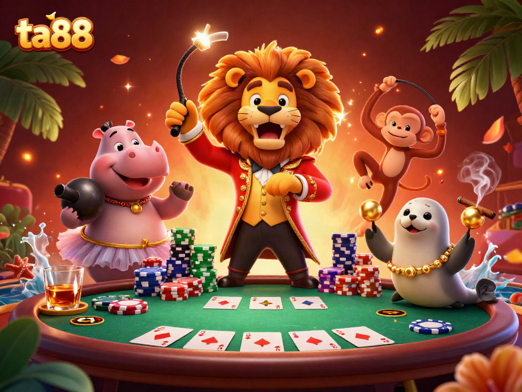 Experience the excitement of ta88 with vibrant casino characters and dynamic gaming elements.