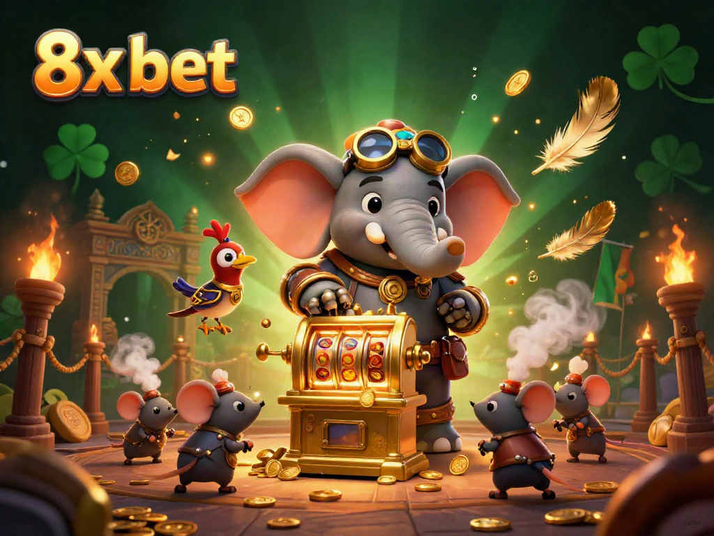 Win big with engaging 8x bet elements, featuring steampunk characters and dynamic casino settings.