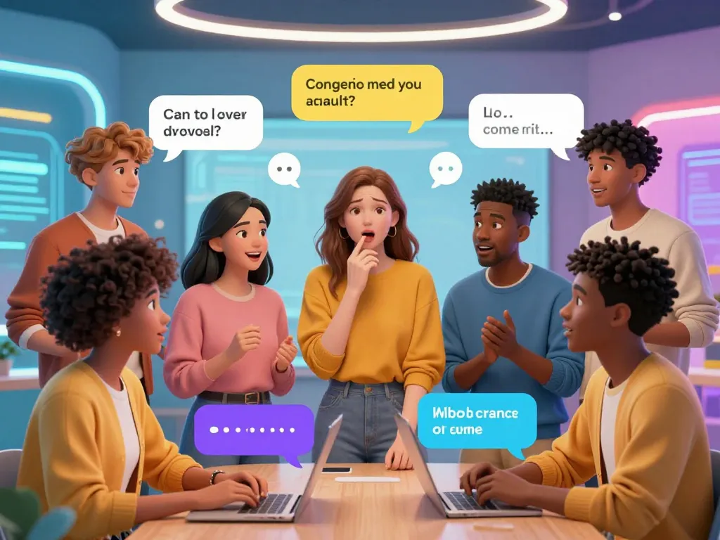Engaging characters in a lively digital chat showcasing porn chat AI interactions.