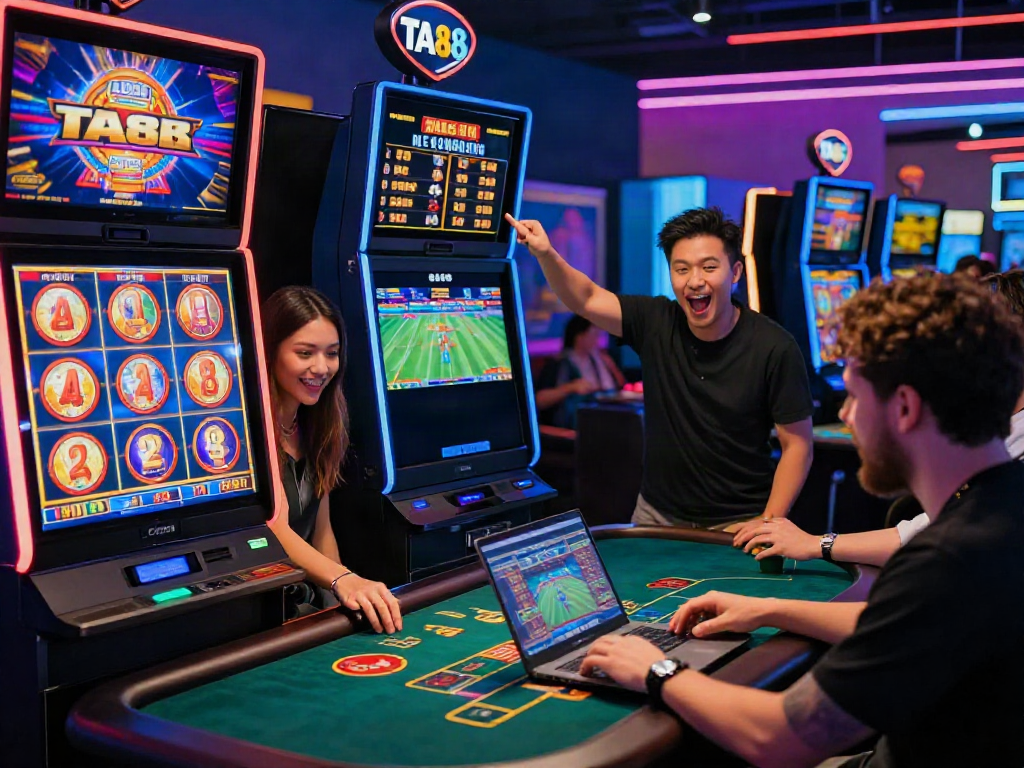 Players enjoying casino games at TA88.network, showcasing vibrant online gaming experience.