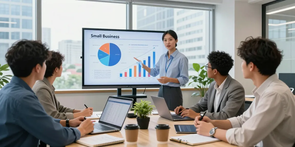 Accounting services for small business team collaborating in a modern office.