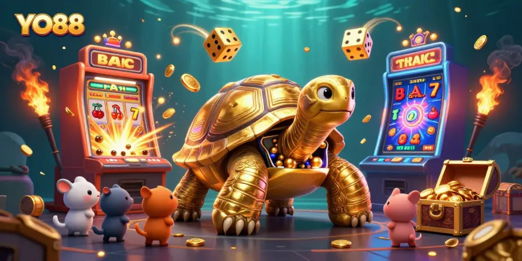 Experience thrilling gameplay at YO88 with a jackpot explosion and vibrant casino elements.
