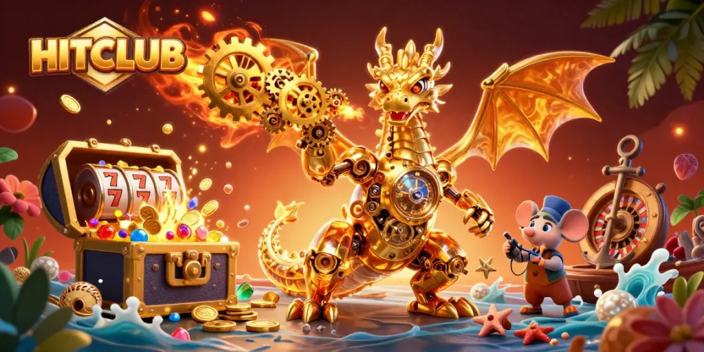 Experience thrilling gameplay with HITCLUB as the golden dragon unleashes treasure-filled excitement.