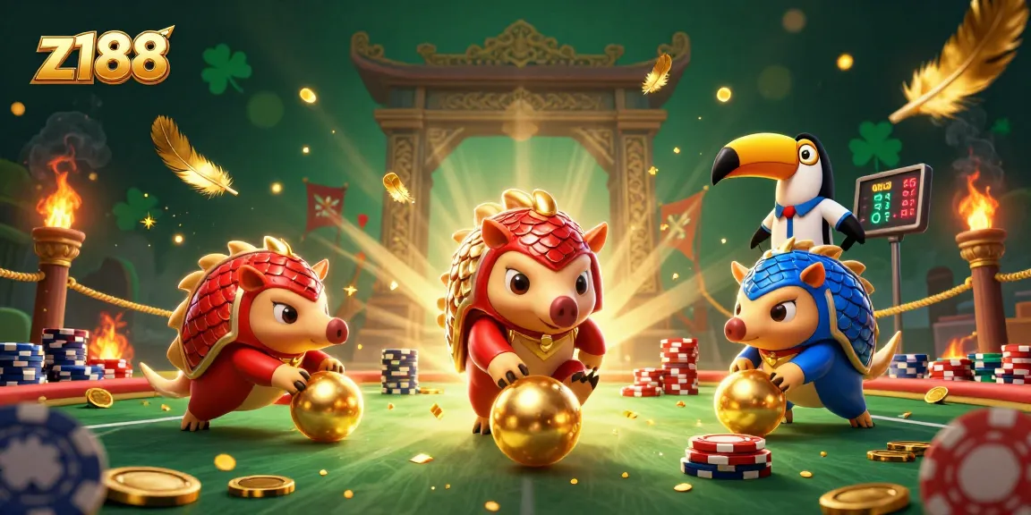 Spin and win with z188 as competing pangolins clash in a vibrant casino showdown!