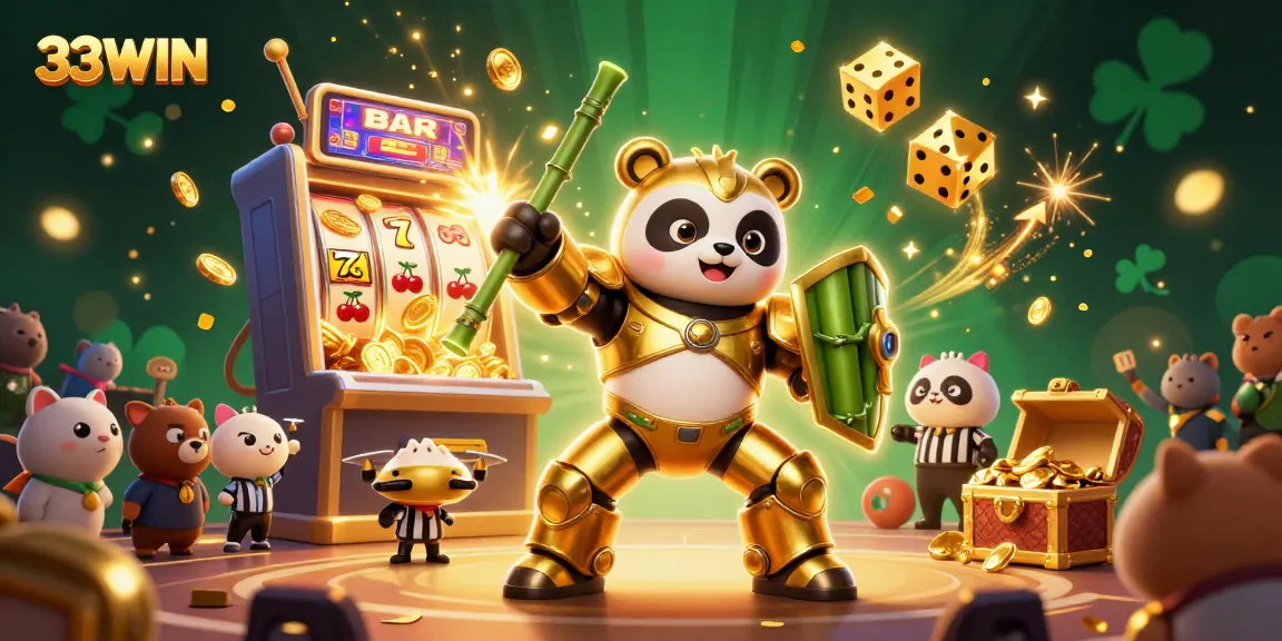 Experience thrilling wins at 33WIN with vibrant casino scenes featuring engaging characters and dynamic game elements.