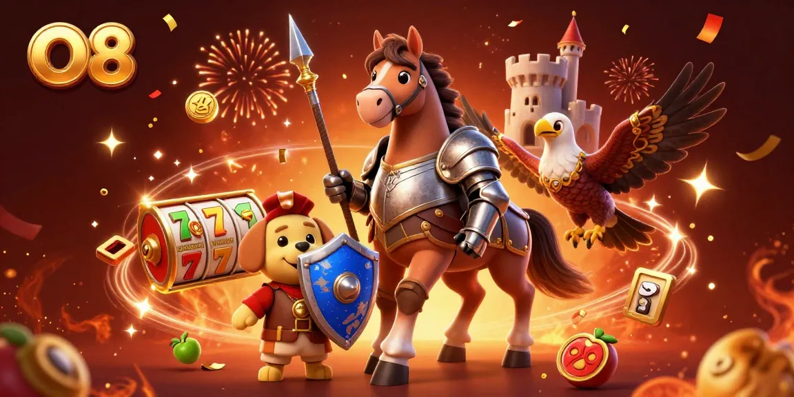 Experience immersive gaming at O8 with our vibrant 3D casino illustration, showcasing excitement and rich rewards.